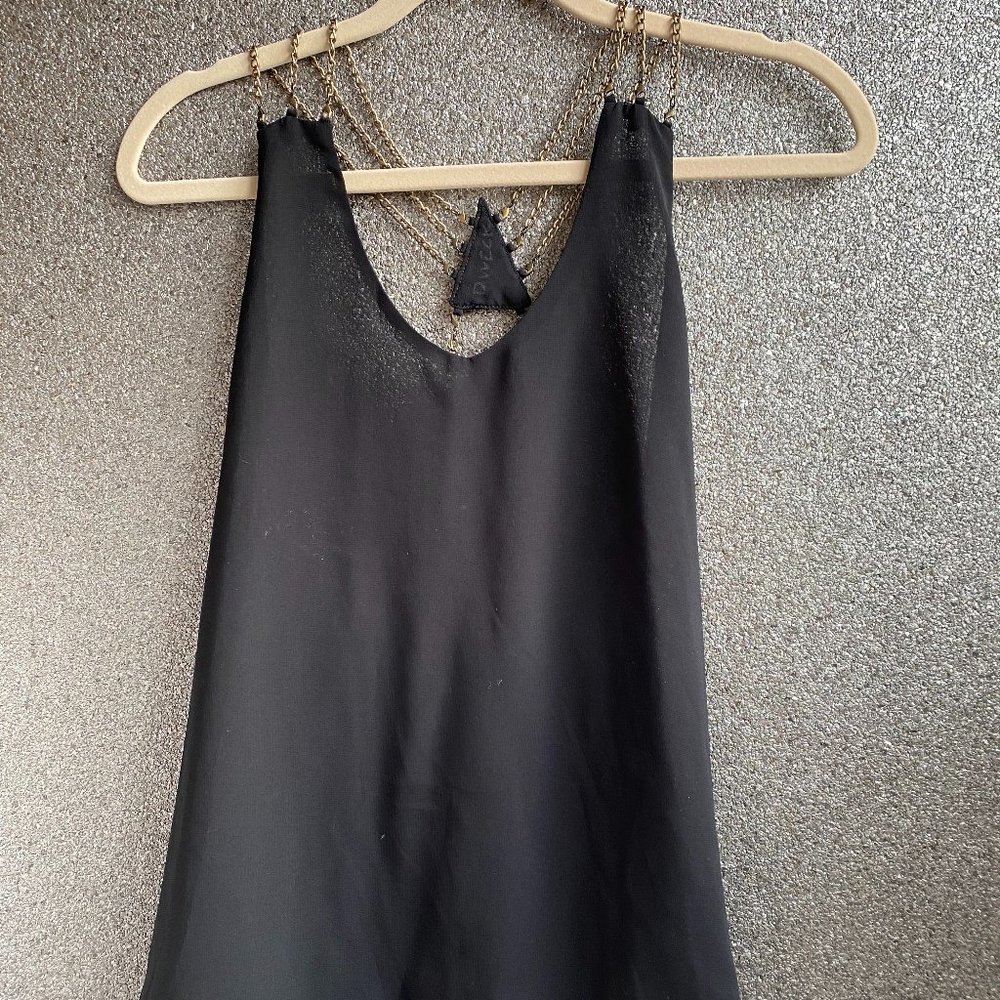 Black Chain Halter Blouse